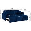 ΚΑΝΑΠΕΣ ΓΩΝΙΑ ΚΡΕΒΑΤΙ WAYNE 224x147x85Υεκ. HM3028.18 ΒΕΛΟΥΔΟ ΜΠΛΕ