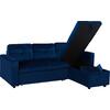 ΚΑΝΑΠΕΣ ΓΩΝΙΑ ΚΡΕΒΑΤΙ WAYNE 224x147x85Υεκ. HM3028.18 ΒΕΛΟΥΔΟ ΜΠΛΕ