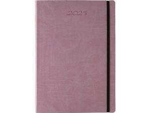 Ημερολόγιο ημερήσιο Koloro_F 14x21 2026 με εύκαμπτο εξώφυλλο δερματίνη με λάστιχο μωβ
