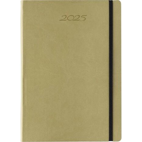 Ημερολόγιο ημερήσιο Koloro_E 14x21 2026 με εύκαμπτο εξώφυλλο δερματίνη με λάστιχο πράσινο