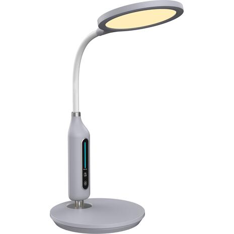 ΦΩΤΙΣΤΙΚΟ ΓΡΑΦΕΙΟΥ LED BLAIN HM4460.07 ΓΚΡΙ ABS-ΛΕΥΚΗ ΣΙΛΙΚΟΝΗ Φ18,5x40,7Yεκ.