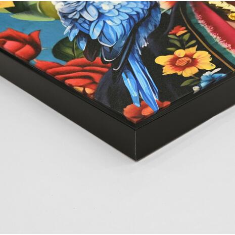 ΠΙΝΑΚΑΣ TOIXOY PARROTS HM4567 ΜΕ ΚΟΡΝΙΖΑ ΜΑΥΡΗ-ΚΑΜΒΑΣ ΕΚΤΥΠΩΣΗ 82x4,5x82Υεκ.