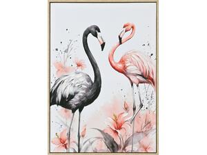 ΠΙΝΑΚΑΣ TOIXOY FLAMINGOS HM4562 ΜΕ ΚΟΡΝΙΖΑ ΜΠΕΖ-ΚΑΜΒΑΣ ΕΚΤΥΠΩΣΗ 52,5x2,8x72,5Υεκ.