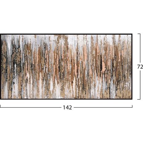 ΠΙΝΑΚΑΣ ΤΟΙΧΟΥ SEDIMENT HM4574.01 ΜΕ ΚΟΡΝΙΖΑ ΜΑΥΡΗ-ΚΑΜΒΑΣ 142x4.5x72Υεκ
