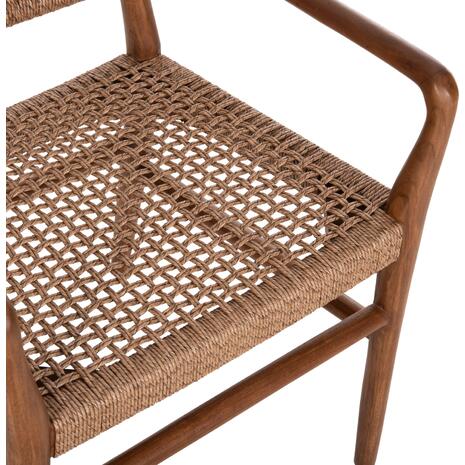 ΠΟΛΥΘΡΟΝΑ ΤΡΑΠΕΖΑΡΙΑΣ ROSCO HM6132.01 ΞΥΛΟ ΤΕΑΚ ΚΑΡΥΔΙ-ΣΧΟΙΝΙ VIRO ΚΑΦΕ 56x54,5x78Υεκ.