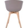 OPTIM Πολυθρόνα Ξύλινο Πόδι Οξιά Φυσικό, PP Sand Beige (σετ 4 τεμαχίων) (ΕΜ140,3)