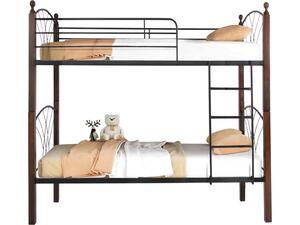 ΚΟΥΚΕΤΑ ΚΡΕΒΑΤΙ STOREY HM687 ΜΑΥΡΟ ΜΕΤΑΛΛΟ-ΚΑΡΥΔΙ RUBBERWOOD-ΓΙΑ ΣΤΡΩΜΑ 190x90εκ