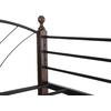 ΚΟΥΚΕΤΑ ΚΡΕΒΑΤΙ STOREY HM687 ΜΑΥΡΟ ΜΕΤΑΛΛΟ-ΚΑΡΥΔΙ RUBBERWOOD-ΓΙΑ ΣΤΡΩΜΑ 190x90εκ