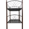ΚΟΥΚΕΤΑ ΚΡΕΒΑΤΙ STOREY HM687 ΜΑΥΡΟ ΜΕΤΑΛΛΟ-ΚΑΡΥΔΙ RUBBERWOOD-ΓΙΑ ΣΤΡΩΜΑ 190x90εκ