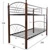 ΚΟΥΚΕΤΑ ΚΡΕΒΑΤΙ STOREY HM687 ΜΑΥΡΟ ΜΕΤΑΛΛΟ-ΚΑΡΥΔΙ RUBBERWOOD-ΓΙΑ ΣΤΡΩΜΑ 190x90εκ