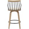 ΣΚΑΜΠΟ ΜΠΑΡ JUDI HM9985.01 WHITE WASH Κ.Π.-ΜΑΥΡΟ ΜΕΤΑΛΛΟ-ΜΠΕΖ ΥΦΑΣΜΑ 48x52x92Υεκ