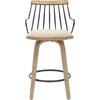ΣΚΑΜΠΟ ΜΠΑΡ JUDI HM9985.01 WHITE WASH Κ.Π.-ΜΑΥΡΟ ΜΕΤΑΛΛΟ-ΜΠΕΖ ΥΦΑΣΜΑ 48x52x92Υεκ