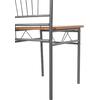 ΣΕΤ ΤΡΑΠΕΖΑΡΙΑΣ 5ΤΜΧ PEARY HM9416.12 ΜΕΤΑΛΛΟ ΑΣΗΜΙ-MDF ΣΟΝΑΜΑ 110x60x74Yεκ.
