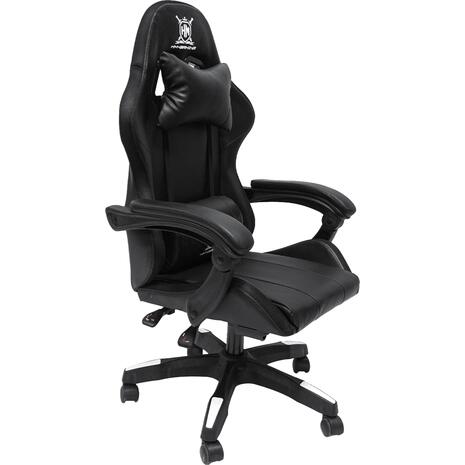 ΠΟΛΥΘΡΟΝΑ GAMING DARREN HM1203.10 ΜΑΥΡΟ-ΓΚΡΙ PVC & NYLON 60x60x120Υεκ.