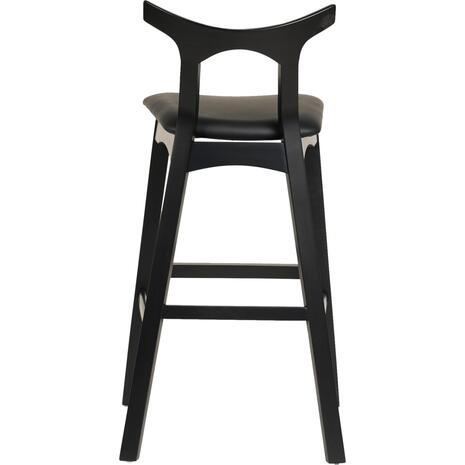 ΣΚΑΜΠΟ ΜΠΑΡ USOPP HM9951.02 RUBBERWOOD & PU ΣΕ ΜΑΥΡΟ 49x53x99,5Υεκ.