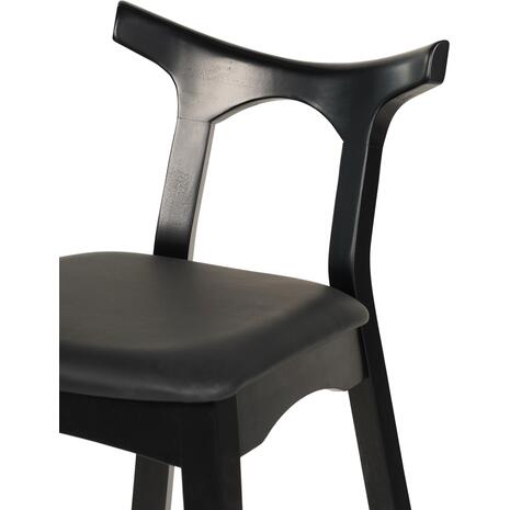 ΣΚΑΜΠΟ ΜΠΑΡ USOPP HM9951.02 RUBBERWOOD & PU ΣΕ ΜΑΥΡΟ 49x53x99,5Υεκ.