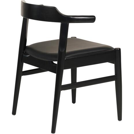 ΠΟΛΥΘΡΟΝΑ ΤΡΑΠΕΖΑΡΙΑΣ CERSEI HM9946.02 RUBBERWOOD & PU ΣΕ ΜΑΥΡΟ 57x54x74Υεκ (σετ 2 τεμαχίων)