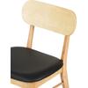 KΑΡΕΚΛΑ ΤΡΑΠΕΖΑΡΙΑΣ SEKOR HM9945.01 RUBBERWOOD-ΜΑΥΡΟ PU 50x50x80Υεκ. (σετ 2 τεμαχίων)