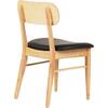 KΑΡΕΚΛΑ ΤΡΑΠΕΖΑΡΙΑΣ SEKOR HM9945.01 RUBBERWOOD-ΜΑΥΡΟ PU 50x50x80Υεκ. (σετ 2 τεμαχίων)