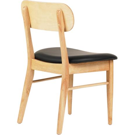 KΑΡΕΚΛΑ ΤΡΑΠΕΖΑΡΙΑΣ SEKOR HM9945.01 RUBBERWOOD-ΜΑΥΡΟ PU 50x50x80Υεκ. (σετ 2 τεμαχίων)