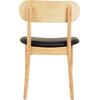 KΑΡΕΚΛΑ ΤΡΑΠΕΖΑΡΙΑΣ SEKOR HM9945.01 RUBBERWOOD-ΜΑΥΡΟ PU 50x50x80Υεκ. (σετ 2 τεμαχίων)