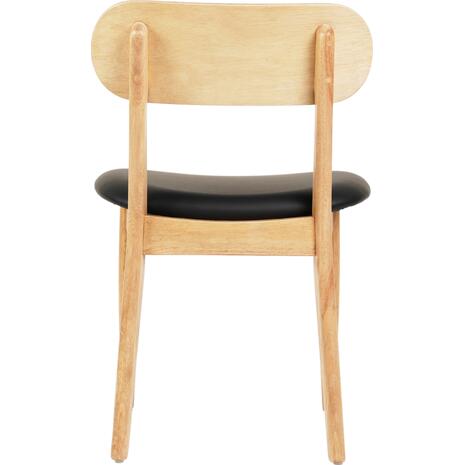 KΑΡΕΚΛΑ ΤΡΑΠΕΖΑΡΙΑΣ SEKOR HM9945.01 RUBBERWOOD-ΜΑΥΡΟ PU 50x50x80Υεκ. (σετ 2 τεμαχίων)
