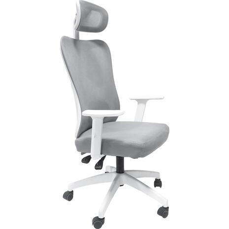 ΚΑΡΕΚΛΑ ΓΡΑΦΕΙΟΥ MEXER HM1195.02 ΓΚΡΙ MESH-ΜΕΤΑΛ.ΒΑΣΗ-ΣΚΕΛΕΤΟΣ ΛΕΥΚΟΣ 68x70x136Υεκ.