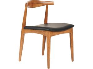 KΑΡΕΚΛΑ ΤΡΑΠΕΖΑΡΙΑΣ ALOR HM9947.03 RUBBERWOOD ΚΑΡΥΔΙ-ΜΑΥΡΟ PU 55x51x75Υεκ (σετ 2 τεμαχίων)