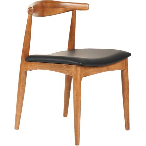 KΑΡΕΚΛΑ ΤΡΑΠΕΖΑΡΙΑΣ ALOR HM9947.03 RUBBERWOOD ΚΑΡΥΔΙ-ΜΑΥΡΟ PU 55x51x75Υεκ (σετ 2 τεμαχίων)