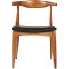 KΑΡΕΚΛΑ ΤΡΑΠΕΖΑΡΙΑΣ ALOR HM9947.03 RUBBERWOOD ΚΑΡΥΔΙ-ΜΑΥΡΟ PU 55x51x75Υεκ (σετ 2 τεμαχίων)