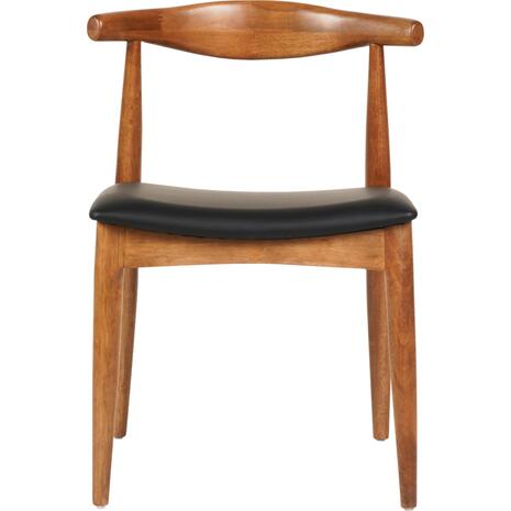 KΑΡΕΚΛΑ ΤΡΑΠΕΖΑΡΙΑΣ ALOR HM9947.03 RUBBERWOOD ΚΑΡΥΔΙ-ΜΑΥΡΟ PU 55x51x75Υεκ (σετ 2 τεμαχίων)