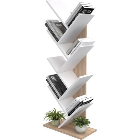 ΒΙΒΛΙΟΘΗΚΗ LIANA HM18193.03 ΜΕΛΑΜΙΝΗ SONAMA-ΛΕΥΚΗ 53x27x138Υεκ.