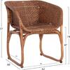 ΠΟΛΥΘΡΟΝΑ ΕΣΩΤ.ΧΩΡΩΝ TUCKET HM9958.02 ΦΥΣΙΚΟ RATTAN-ΚΑΡΥΔΙ ΧΡΩΜΑ 63x60x77Υεκ