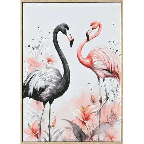 ΠΙΝΑΚΑΣ TOIXOY FLAMINGOS HM4562 ΜΕ ΚΟΡΝΙΖΑ ΜΠΕΖ-ΚΑΜΒΑΣ ΕΚΤΥΠΩΣΗ 52,5x2,8x72,5Υεκ.