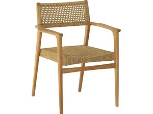 ΠΟΛΥΘΡΟΝΑ NEBO HM9937 ΞΥΛΟ TEAK & ΣΥΝΘ.RATTAN ΣΕ ΦΥΣΙΚΟ ΧΡΩΜΑ 57x63x80,5Υ (σετ 2 τεμαχίων)
