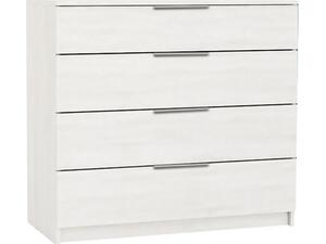 DRAWER Συρταριέρα με 4 Συρτάρια, Απόχρωση Άσπρο (Ε759,3)