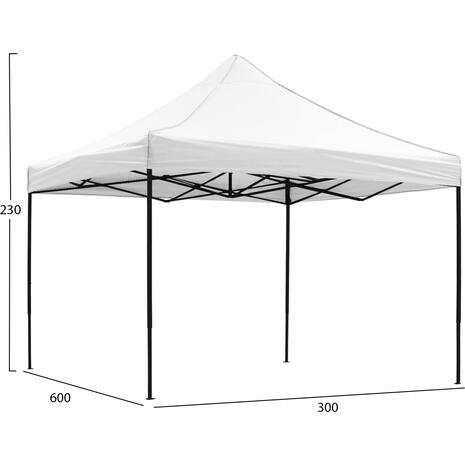 ΚΙΟΣΚΙ/GAZEBO MATTHEW HM6312 ΠΤΥΣΣΟΜΕΝΟ-ΣΚΕΛΕΤΟΣ ΜΕΤΑΛ.ΜΑΥΡΟΣ-ΛΕΥΚΟ ΥΦΑΣΜΑ 3x6x3,10Yμ