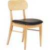 KΑΡΕΚΛΑ ΤΡΑΠΕΖΑΡΙΑΣ SEKOR HM9945.01 RUBBERWOOD-ΜΑΥΡΟ PU 50x50x80Υεκ. (σετ 2 τεμαχίων)