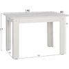ΤΡΑΠΕΖΙ ΚΟΥΖΙΝΑΣ KELVIN 140x80x77Υεκ. ΛΕΥΚΟ HM2429.03