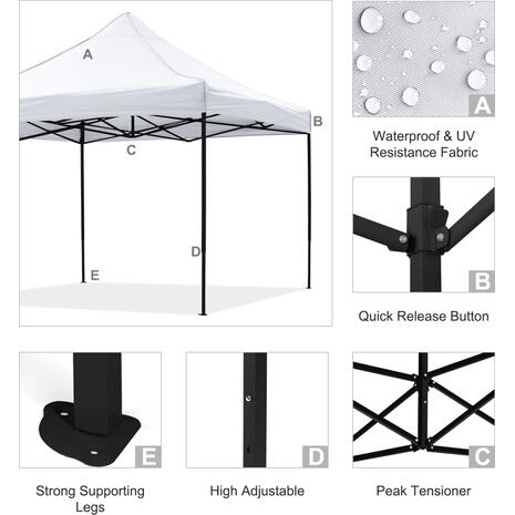 ΚΙΟΣΚΙ/GAZEBO MATTHEW HM6310 ΠΤΥΣΣΟΜΕΝΟ-ΣΚΕΛΕΤΟΣ ΜΕΤΑΛ.ΜΑΥΡΟΣ-ΛΕΥΚΟ ΥΦΑΣΜΑ 3x3x3,10Yμ