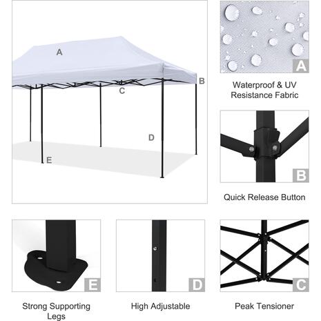ΚΙΟΣΚΙ/GAZEBO MATTHEW HM6312 ΠΤΥΣΣΟΜΕΝΟ-ΣΚΕΛΕΤΟΣ ΜΕΤΑΛ.ΜΑΥΡΟΣ-ΛΕΥΚΟ ΥΦΑΣΜΑ 3x6x3,10Yμ