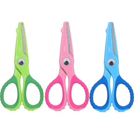 Ψαλίδι Σχολικό Deli Magic Zoo 13.4cm για Δεξιόχειρες & Αριστερόχειρες (διάφορα χρώματα)