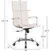 ΚΑΡΕΚΛΑ ΓΡΑΦΕΙΟΥ BOSS ΔΙΕΥΘΥΝΤΟΥ HM1059.32 ΛΕΥΚΟ PU ΠΟΔΙ ΧΡΩΜΙΟΥ 54x57x110Υεκ.