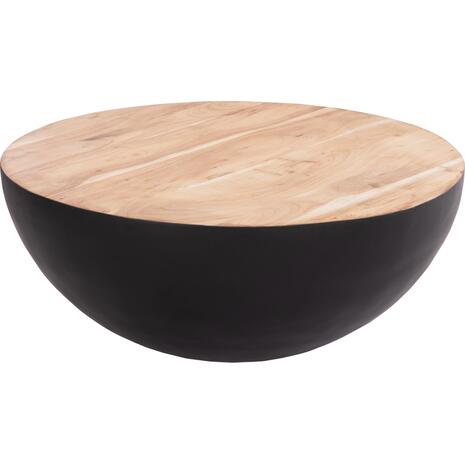 ΔΙΑΚΟΣΜΗΤΙΚΟ ΤΡΑΠΕΖΙ ΣΑΛΟΝΙΟΥ BOWL Φ90X37,5Yεκ. ΜΑΥΡΟ ΜΕ ΞΥΛΟ ΑΚΑΚΙΑΣ HM8717.21
