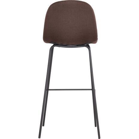 ΣΚΑΜΠΟ ΜΠΑΡ VINCENT HM8579.23 ΚΑΦΕ ΥΦΑΣΜΑ-ΜΑΥΡΟΣ ΜΕΤΑΛΛΙΚΟΣ ΣΚΕΛΕΤΟΣ 47x46x104Υεκ. (σετ 4 τεμαχίων)