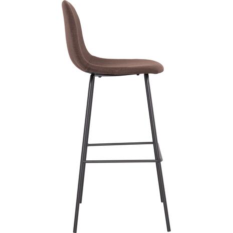 ΣΚΑΜΠΟ ΜΠΑΡ VINCENT HM8579.23 ΚΑΦΕ ΥΦΑΣΜΑ-ΜΑΥΡΟΣ ΜΕΤΑΛΛΙΚΟΣ ΣΚΕΛΕΤΟΣ 47x46x104Υεκ. (σετ 4 τεμαχίων)