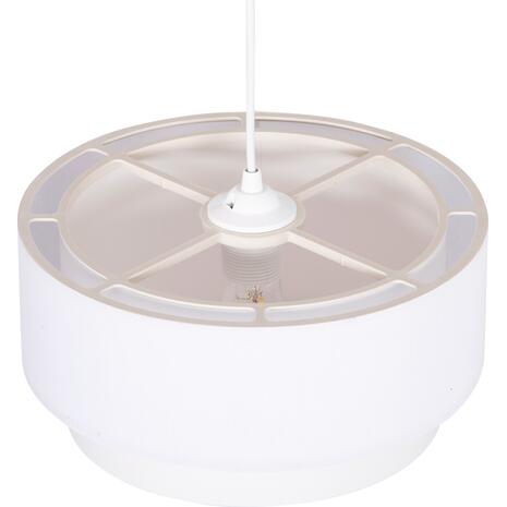 ΦΩΤΙΣΤΙΚΟ ΟΡΟΦΗΣ ΚΥΛΙΝΔΡΙΚΟ KRIKS HM4707.01 PVC ΣΕ ΛΕΥΚΟ Φ30x70Υεκ.