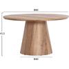 ΤΡΑΠΕΖΙ ΣΑΛΟΝΙΟΥ KARAN HM18028 MDF ΣΕ ΦΥΣΙΚΟ ΧΡΩΜΑ ΞΥΛΟΥ Φ80x45,5Υεκ.