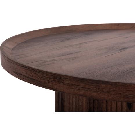 ΤΡΑΠΕΖΙ ΣΑΛΟΝΙΟΥ MARGON HM18026 MDF ΣΕ ΣΚΟΥΡΟ ΚΑΦΕ ΞΥΛΟΥ Φ80x40,5Υεκ.