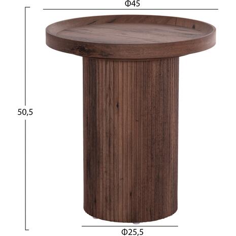 ΒΟΗΘΗΤΙΚΟ ΤΡΑΠΕΖΙ MARGON HM18027 MDF ΣΕ ΣΚΟΥΡΟ ΚΑΦΕ ΞΥΛΟΥ Φ45x50,5Υεκ.